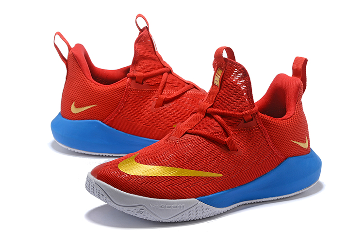 Nike Air Zoom Team II Red Gold Blue Shoes - Click Image to Close